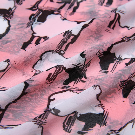 VIMAGE纬漫纪夏款女装花色雪纺上衣动物图案印花无袖雪纺衫 女V03090024 商品图4