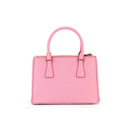 PRADA 普拉达 女士 Galleria 迷你 Saffiano 皮革珐琅金属三角形徽标手提包 粉色 1BA896 NZV F0442 OOO 商品图1