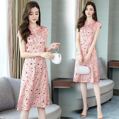 ASE-2285真丝印花连衣裙 商品图2