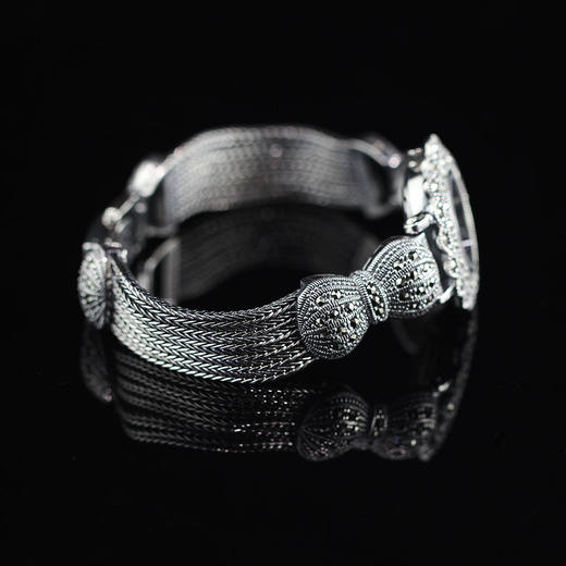 YP-SB14017 S925纯银饰品 古典女士蝴蝶结泰银手表 商品图4