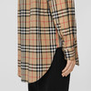 【三】BURBERRY 巴宝莉 女士 Vintage 格纹弹力棉质宽松长袖衬衫 8022285 A7028 商品缩略图4