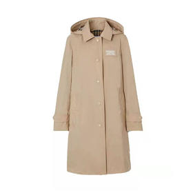 BURBERRY 博柏利 春夏新款米色可拆式连帽风衣女装女士外套女士风衣 卡其色 8022732 A7727