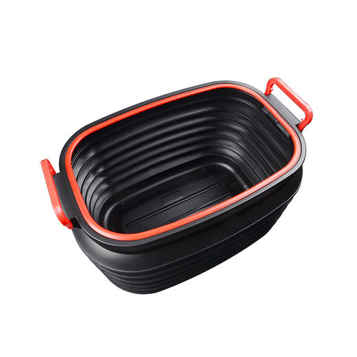 车管家 车载折叠桶收纳桶37L大容量伸缩桶收纳箱户外钓鱼桶洗车水桶垃圾桶家用车用储物桶GJ-8017 黑色 商品图4