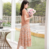 MQ-3164-0191夏季新款气质显瘦洋气碎花雪纺连衣裙两件套YY 商品缩略图4