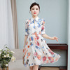 AHM-hml1603夏季新款印花盘扣收腰复古中式旗袍连衣裙 商品缩略图1