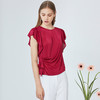 EITIE爱特爱夏季时尚洋气不对称捏褶设计小上衣女B2013436 商品缩略图5