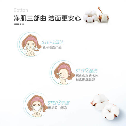 喜凯洁面纯棉棉柔巾20*20 20片/包*5包 商品图4