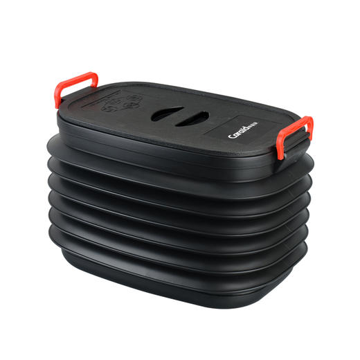 车管家 车载折叠桶收纳桶37L大容量伸缩桶收纳箱户外钓鱼桶洗车水桶垃圾桶家用车用储物桶GJ-8017 黑色 商品图1