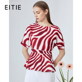 EITIE爱特爱修身显瘦百搭印花收腰小上衣B2013432