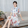 AHM-hml1603夏季新款印花盘扣收腰复古中式旗袍连衣裙 商品缩略图3