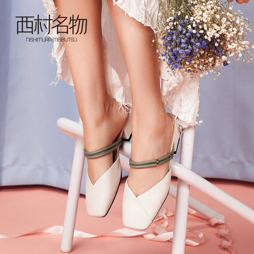 西村名物夏季新品懒人拖凉鞋淑女风T29AH11821 商品图2
