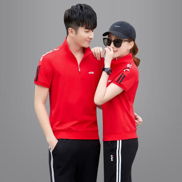 SP9056FHYY情侣短袖运动套装长裤 商品图3