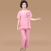 MQ-DF203夏季新款宽松短袖丝麻两件套套装YY 商品缩略图1