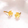 周六福黄金耳钉女款耳针迷你小金花足金耳饰定价 商品缩略图2