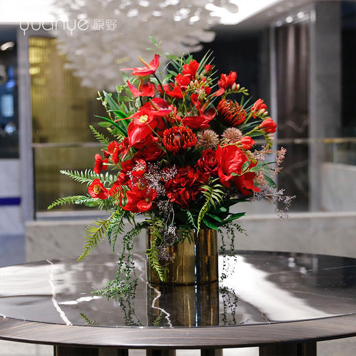 仿真花假花酒店别墅商场客厅摆台大束混搭现代高档轻奢装饰花摆设 商品图3