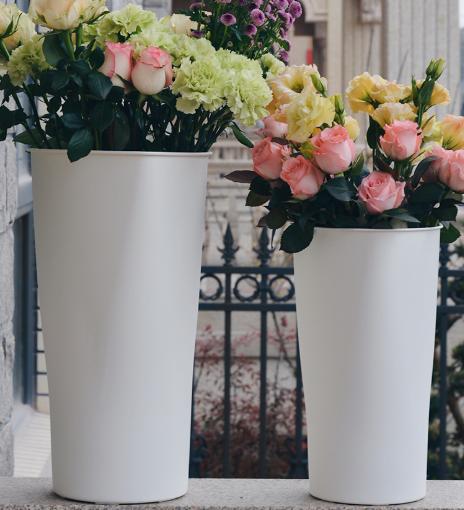 简小姐精选【超高颜值韩式摆摊花桶】高级灰/纯净白 （偏远地区不包邮） 商品图1