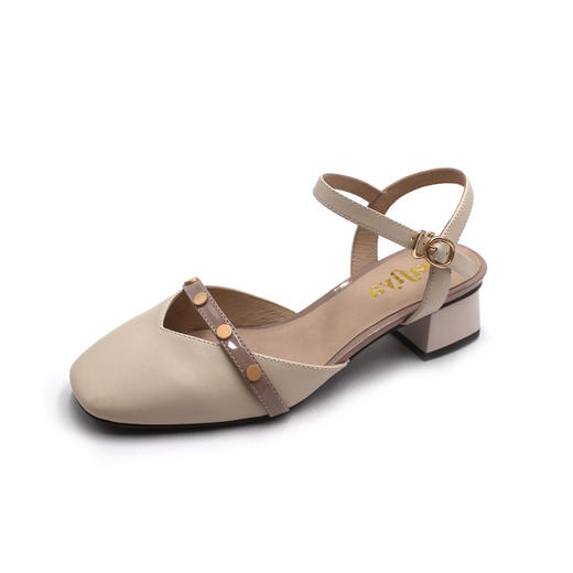 Safiya索菲娅粗跟中后空时装凉鞋2020春夏SF01114104 商品图2