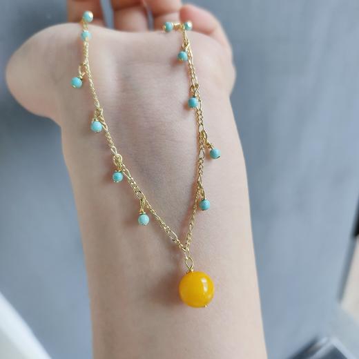 绿松石蜜蜡项链 商品图1