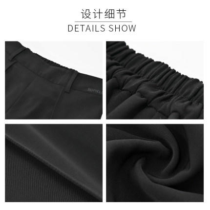 Supield素湃黑科技防污宽松直筒九分阔腿裤夏薄款女显瘦2020 商品图3