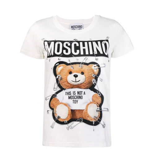 MOSCHINO 莫斯奇诺 女士短袖T恤 白色 0705 5540 2002 商品图0