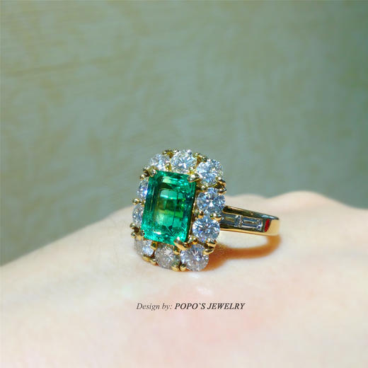 【每日特选】2.25ct 哥伦比亚祖母绿钻石戒指(预约看货) 商品图7