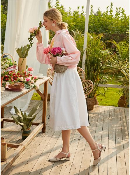 Safiya索菲娅粗跟中后空时装凉鞋2020春夏SF01114104 商品图5