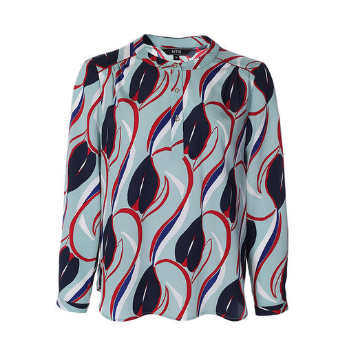 EITIE爱特爱春夏季女装印花小上衣长袖T恤衫小衬衣5913606 商品图5