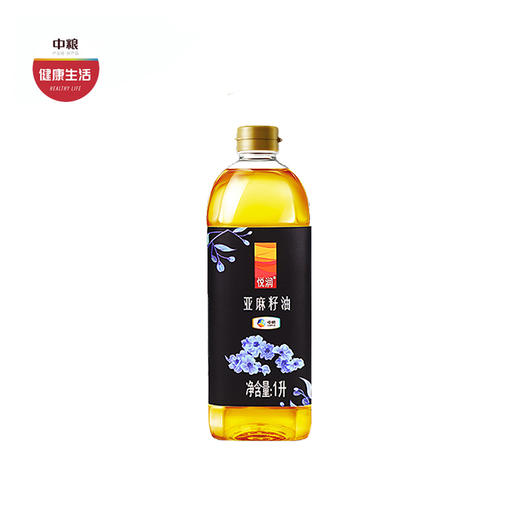 中粮悦润新疆亚麻籽油食用油 精选优质原料 含有人体必需脂肪酸 清澈无渣 1L 商品图0