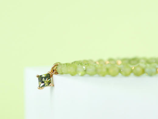 【Lucky】天然橄榄石 手链项链两用 小众原创设计 商品图2