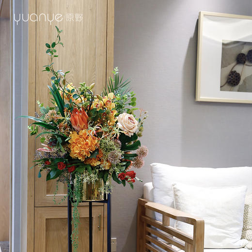 仿真花假花酒店别墅商场客厅落地大束大型现代高档轻奢装饰花摆设 商品图0