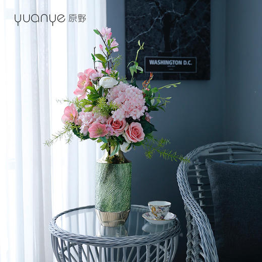 高档轻奢INS北欧风仿真花假花绢花酒店客厅玄关茶几摆设件装饰花 商品图0
