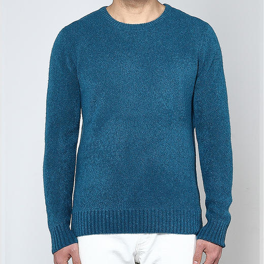 Marco Azzali 湖蓝色圆领套头毛衫 K3720600 商品图0