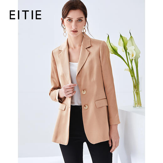 故障 EITIE爱特爱秋季新款时尚通勤干练百搭舒适显瘦西装外套女6103816 商品图0