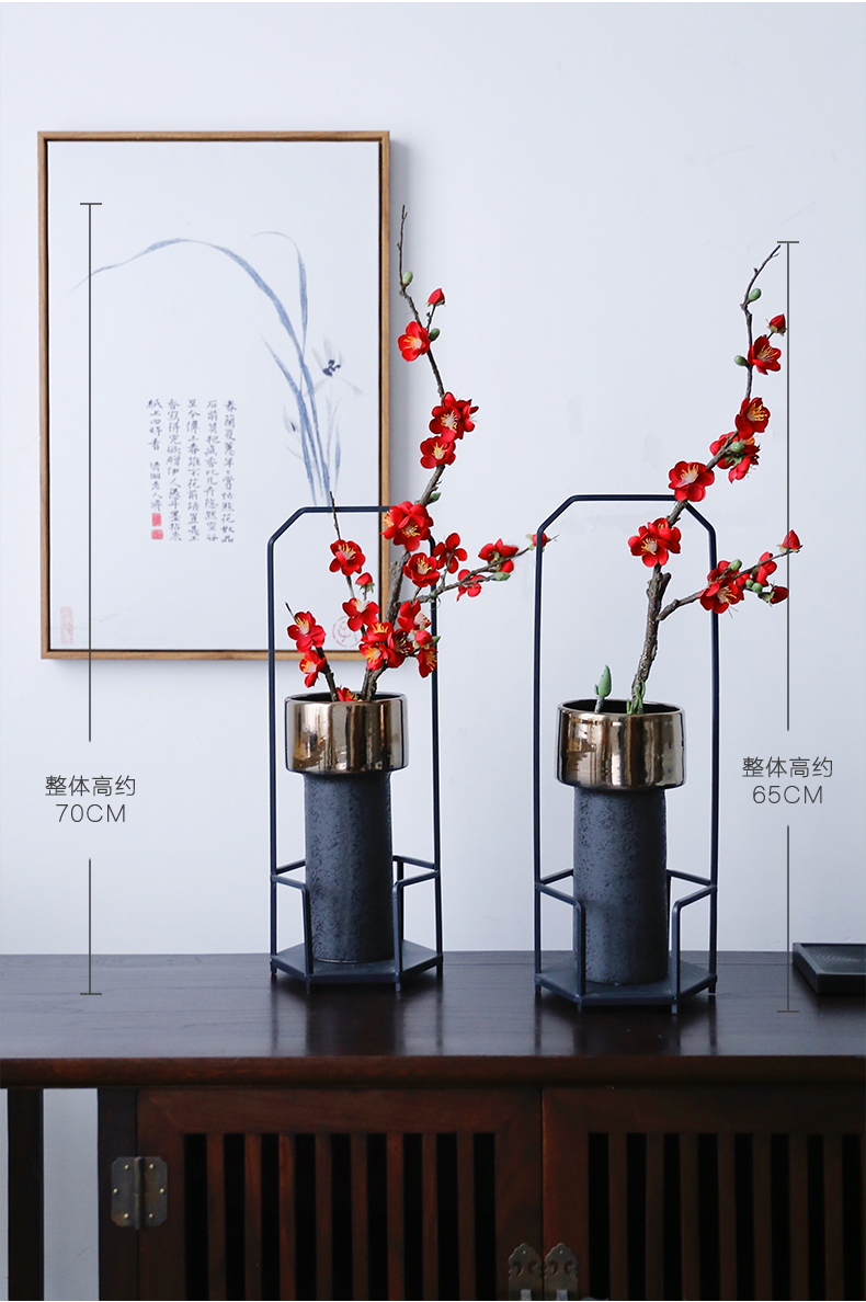 梅花仿真花假花干花枝高档装饰摆件室内客厅中式国风腊梅红梅绢花