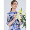 EITIE爱特爱女装夏季新款五分袖优雅不规则印花连衣裙中长款5907636 商品缩略图3