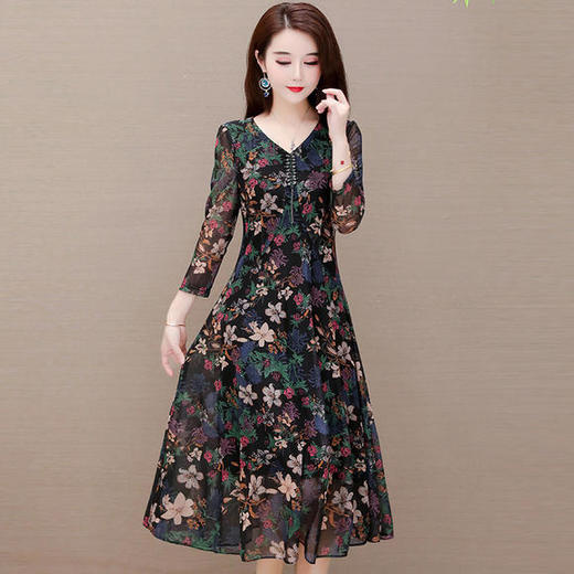 YWE-YSME-2008夏新款时尚修身显瘦印花连衣裙 商品图2