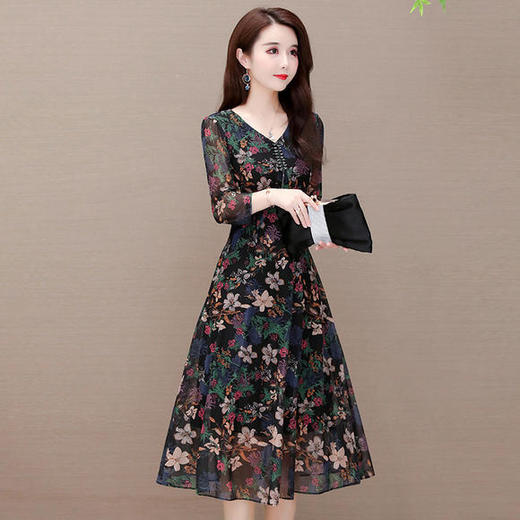 YWE-YSME-2008夏新款时尚修身显瘦印花连衣裙 商品图3