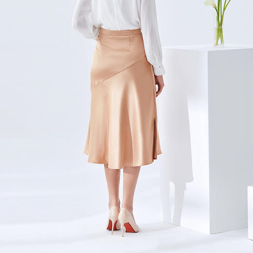 EITIE爱特爱纯色中长A字半裙6106809 商品图4