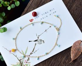 绿松石蜜蜡脚链