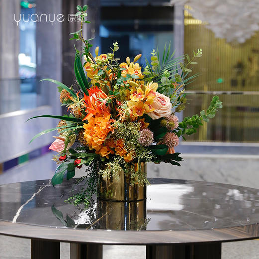 仿真花假花酒店大堂前台别墅商场客厅摆台大束高档轻奢装饰花摆设 商品图1