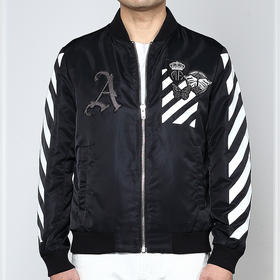 Marco Azzali 黑色化纤飞行夹克 J3904200