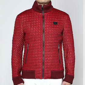 Marco Azzali 红色绗棉肌理感棉服 M3703900