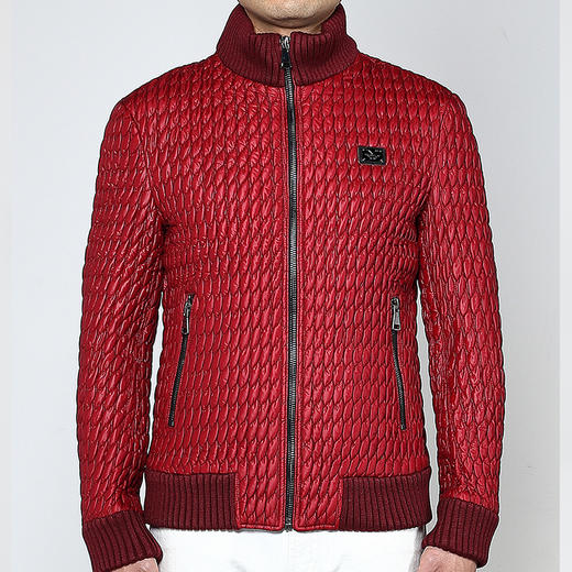 Marco Azzali 红色绗棉肌理感棉服 M3703900 商品图0