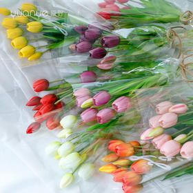 郁金香仿真花高档pu手捧花束假花ins北欧风卧室内客厅装饰摆设件