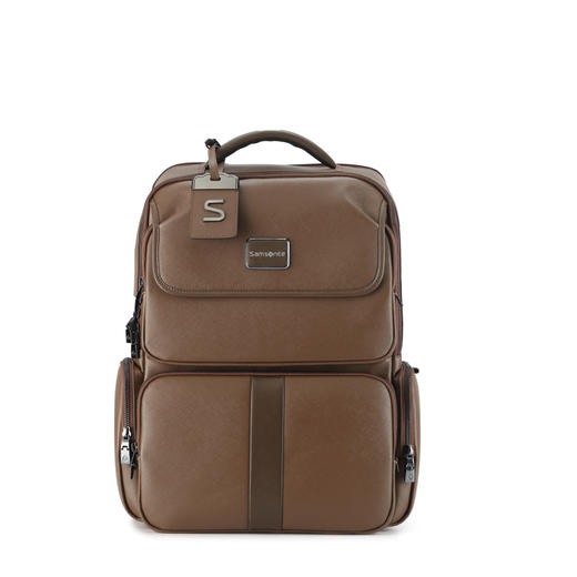 新秀丽双肩背包商务休闲牛皮革双肩包电脑包办公包 BC9*006 商品图0