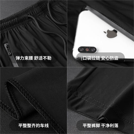 【高弹不闷汗 舒爽透气】宾卡加BIKAGA男士冰丝空调裤  黑色经典平角款 商品图11