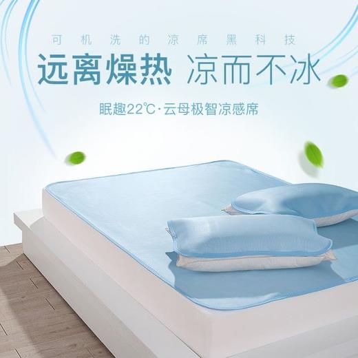 眠趣22℃云母凉席【床笠款】丨夏天裸睡神器丨透气排汗丨清凉舒适 商品图0
