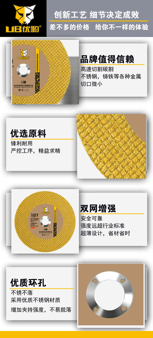 优豹砂轮片【金色】 商品图5