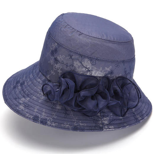 夏天中老年人渔夫帽 薄款防晒太阳凉帽透气妈妈遮阳帽 商品图2