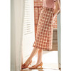 欧芮儿格子半身裙A字开叉 商品缩略图0